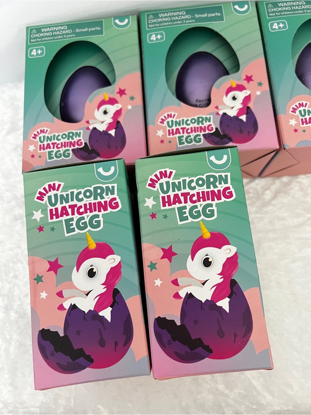 Lot of 6 Mini Unicorn Hatching Egg Toys Purple Kids Party Favors Ages 4+ Kids - Picture 2 of 9